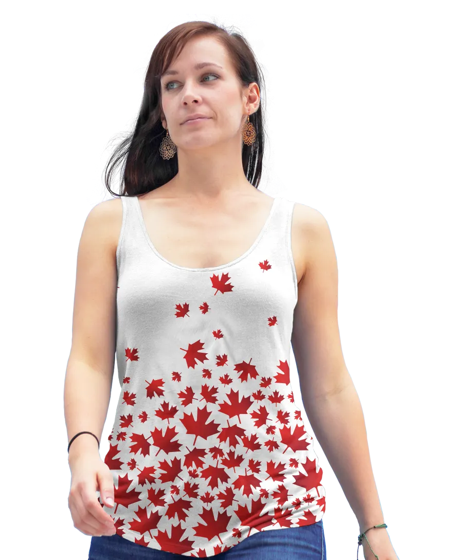 Canadian Maple Leaf Racerback Tank Top