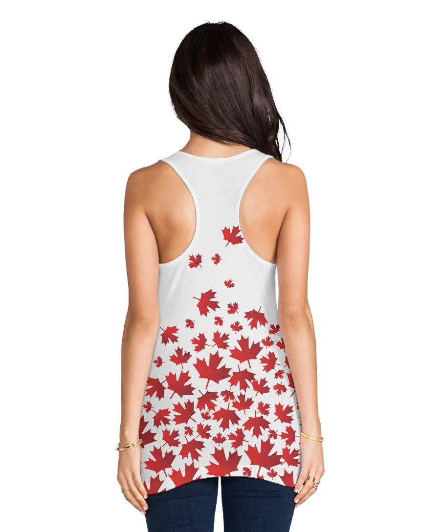 Canadian Maple Leaf Racerback Tank Top