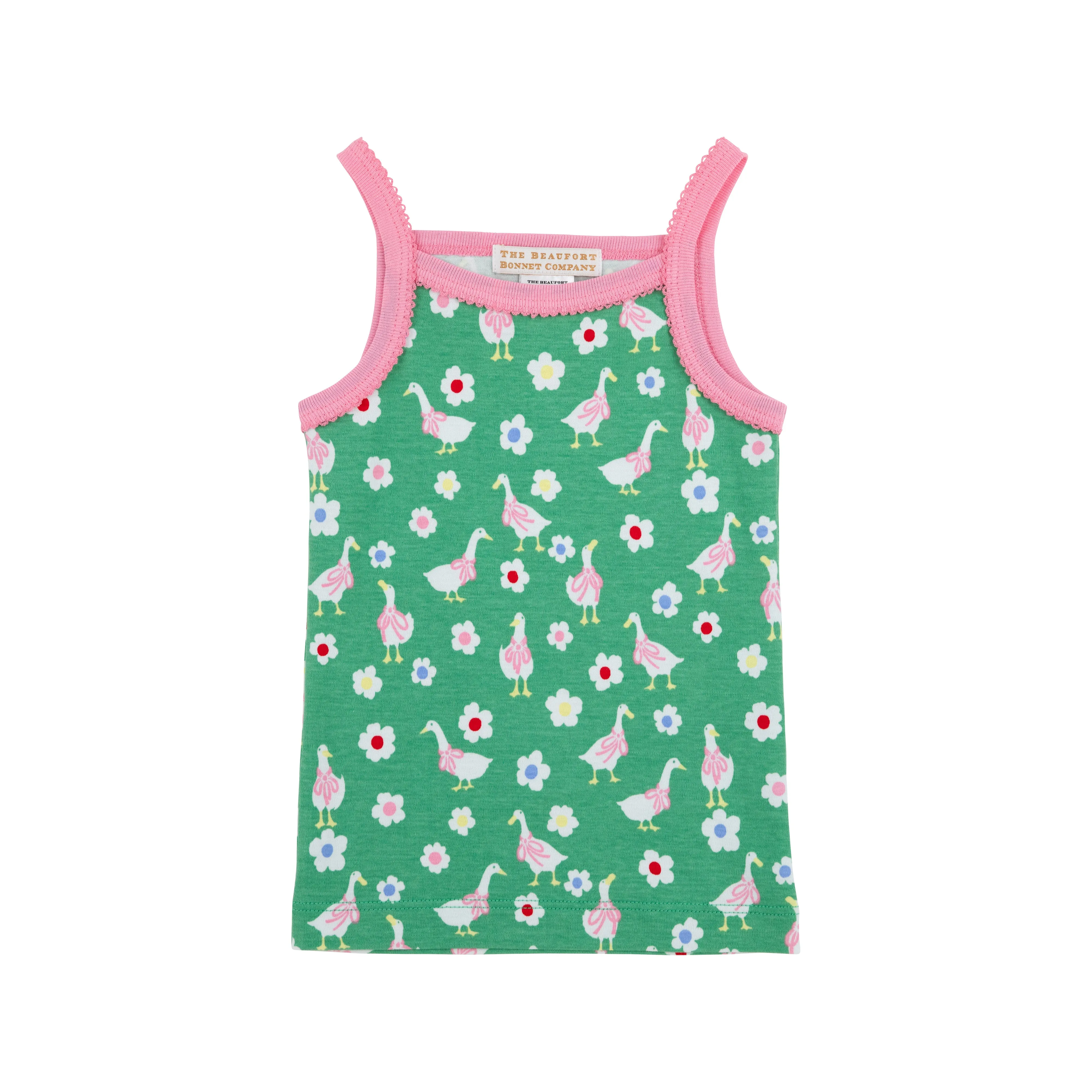 Caroline Camisole - Darling Ducks with Hamptons Hot Pink