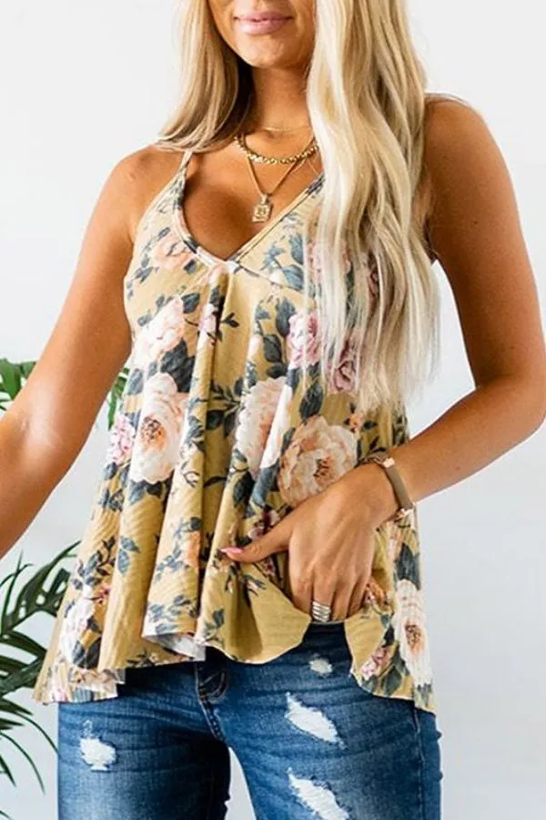 Casual Floral Print Camisole
