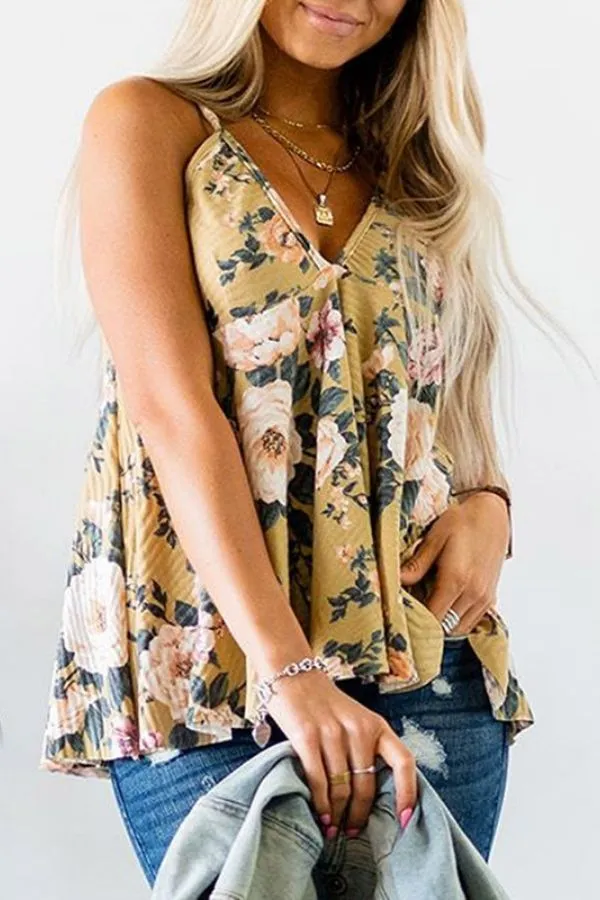 Casual Floral Print Camisole