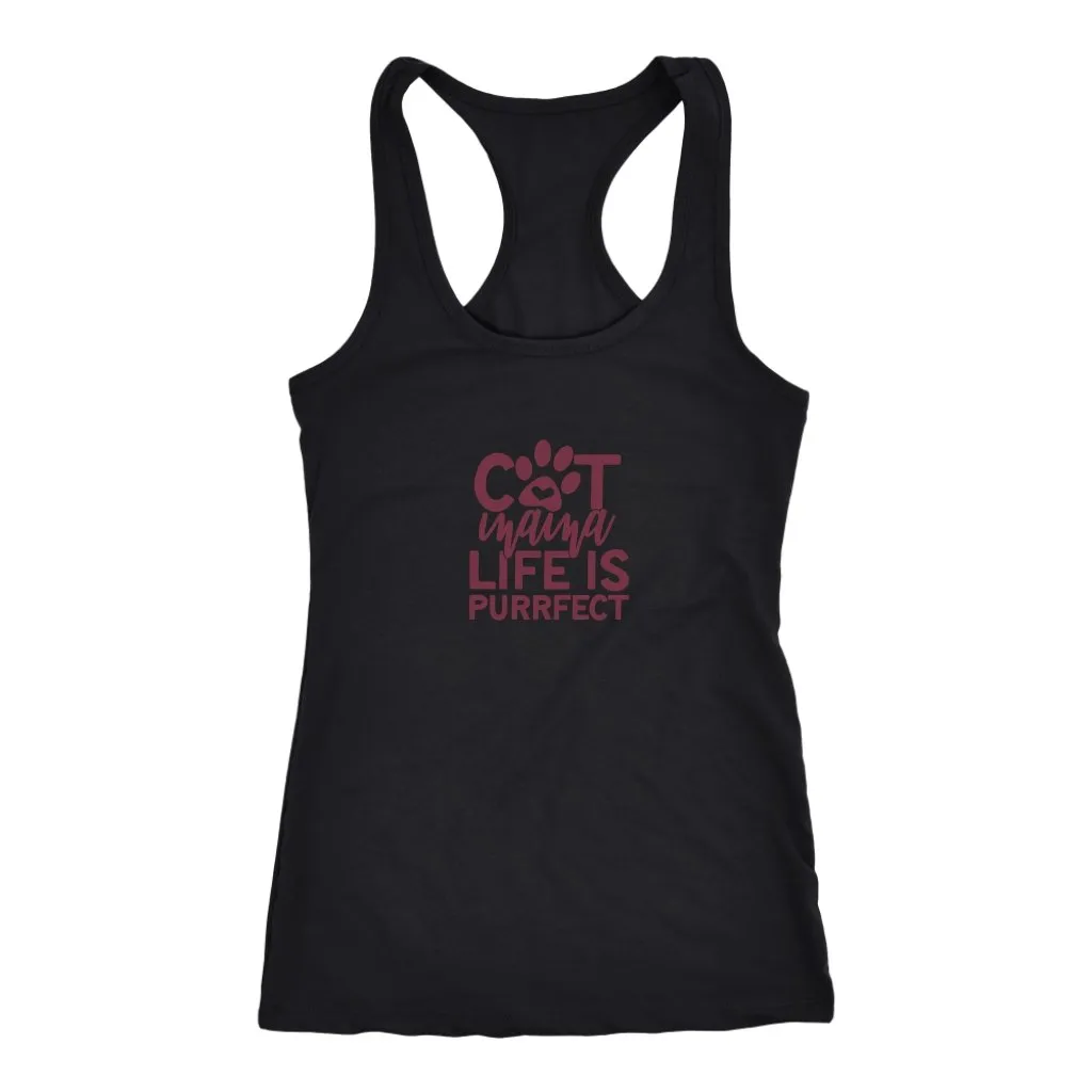 Cat Mama Life is Purrfect Racerback Tank