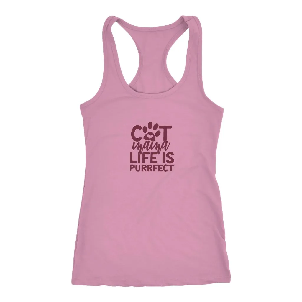 Cat Mama Life is Purrfect Racerback Tank