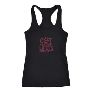 Cat Mama Life is Purrfect Racerback Tank