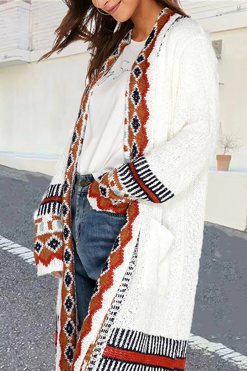 CF0368 Bohemian Tassels Cardigan