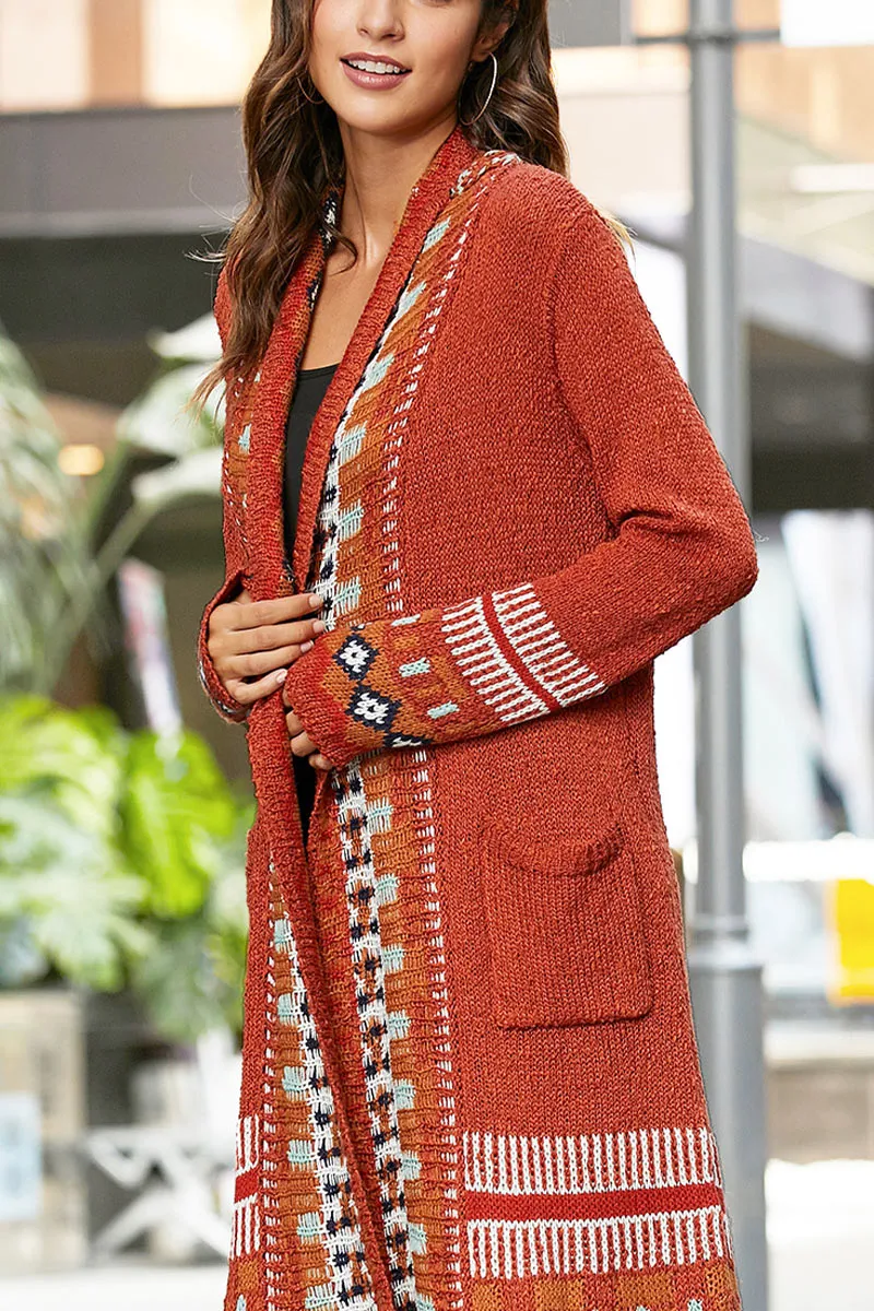 CF0368 Bohemian Tassels Cardigan