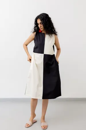Chalk and Coal Color Block Dress
