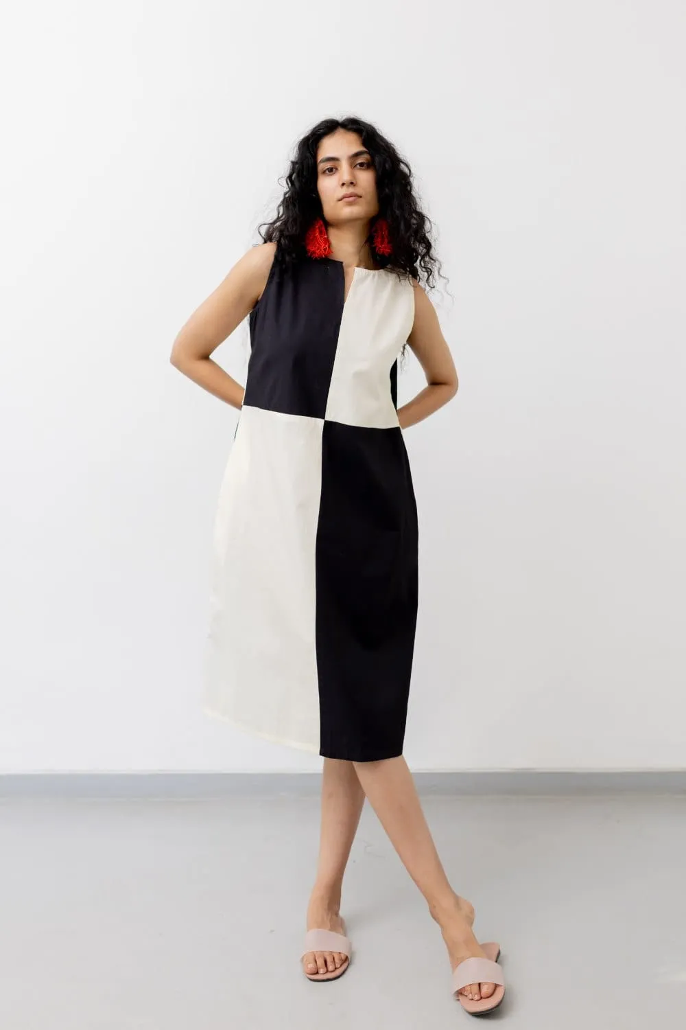 Chalk and Coal Color Block Dress