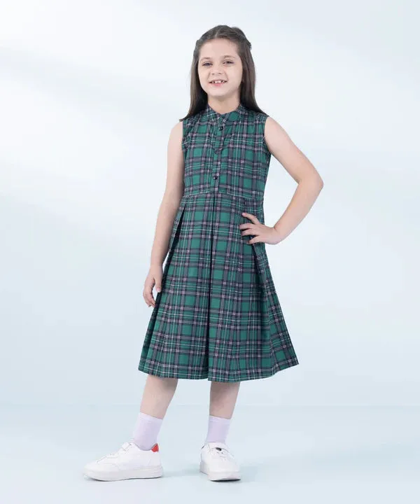 Checkered Poplin Dress