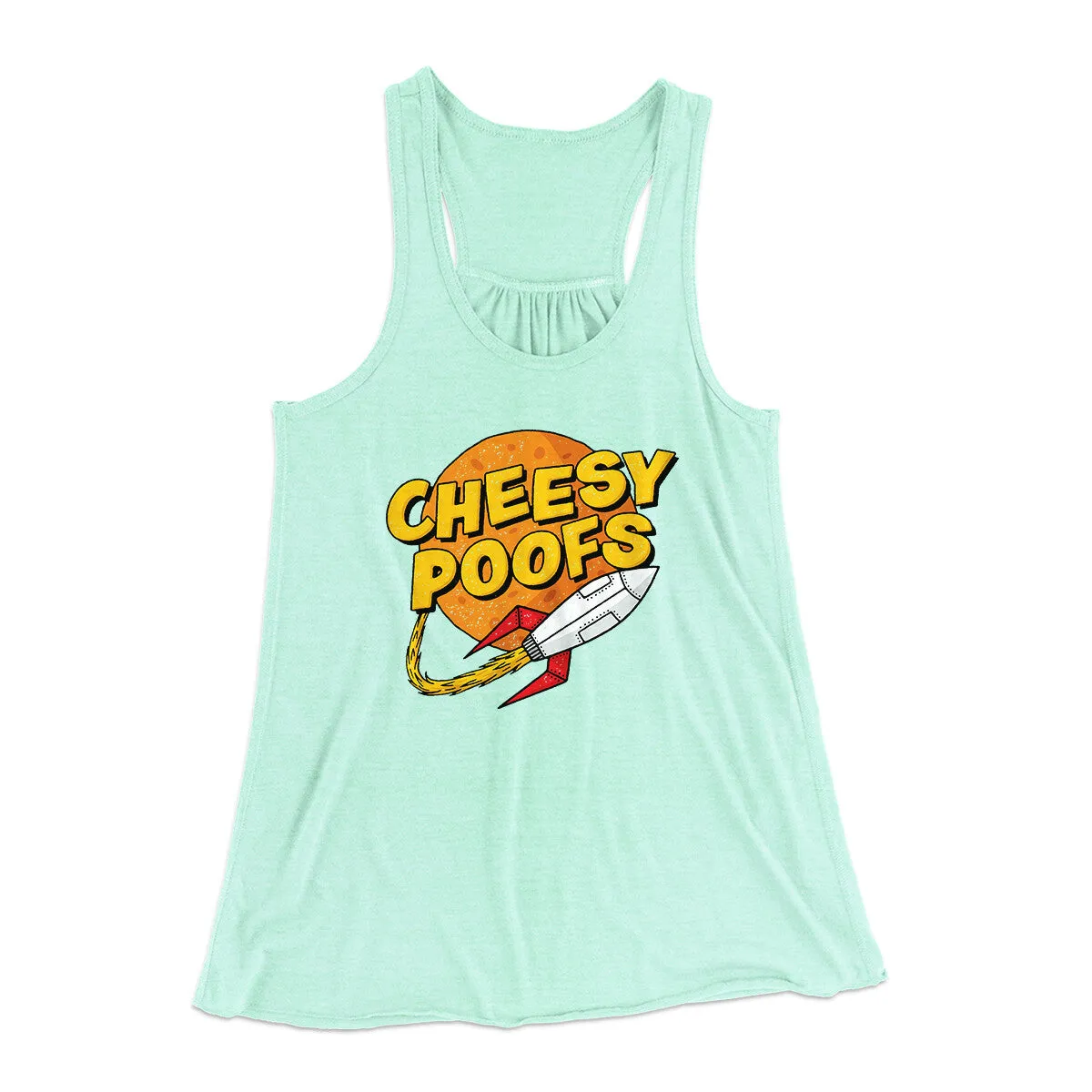 Cheesy Poofs Women's Flowey Racerback Tank Top
