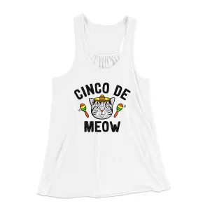 Cinco De Meow Women's Flowey Racerback Tank Top