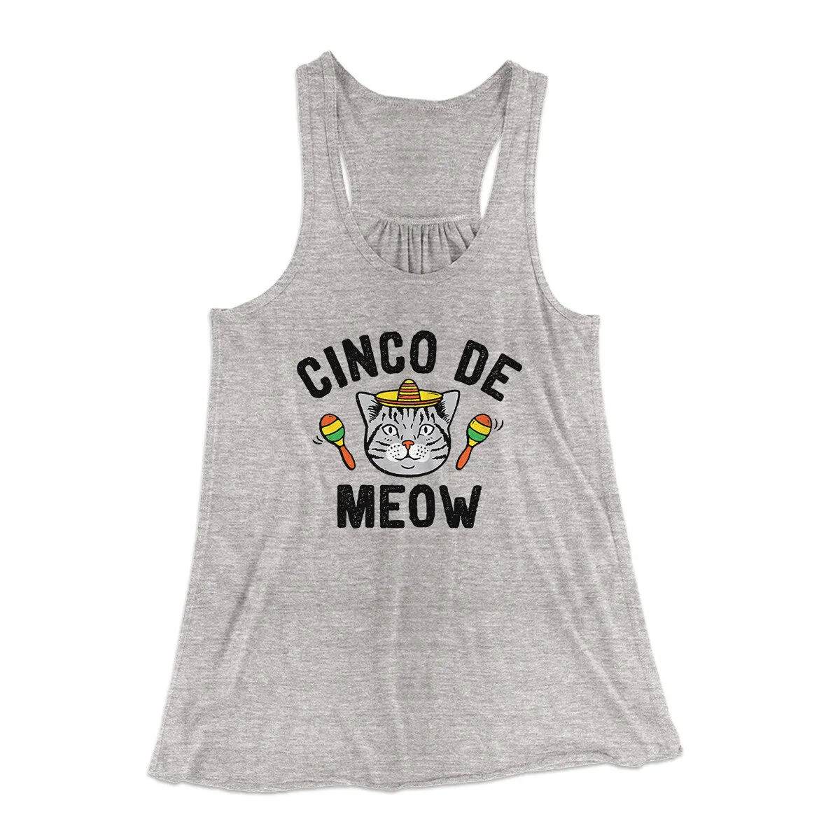 Cinco De Meow Women's Flowey Racerback Tank Top