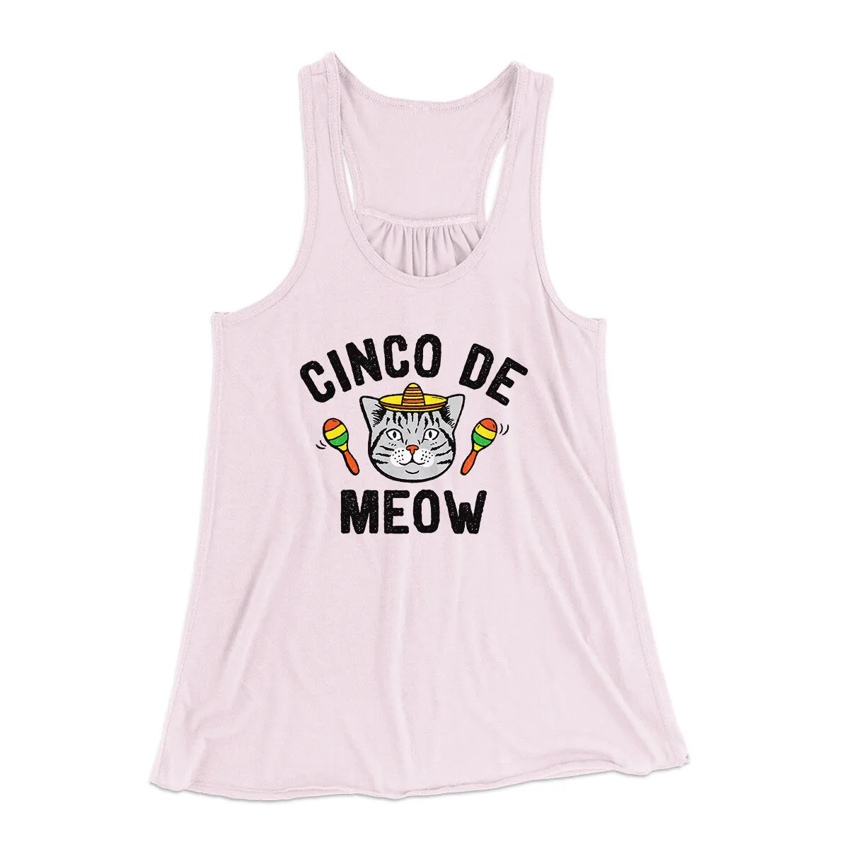 Cinco De Meow Women's Flowey Racerback Tank Top