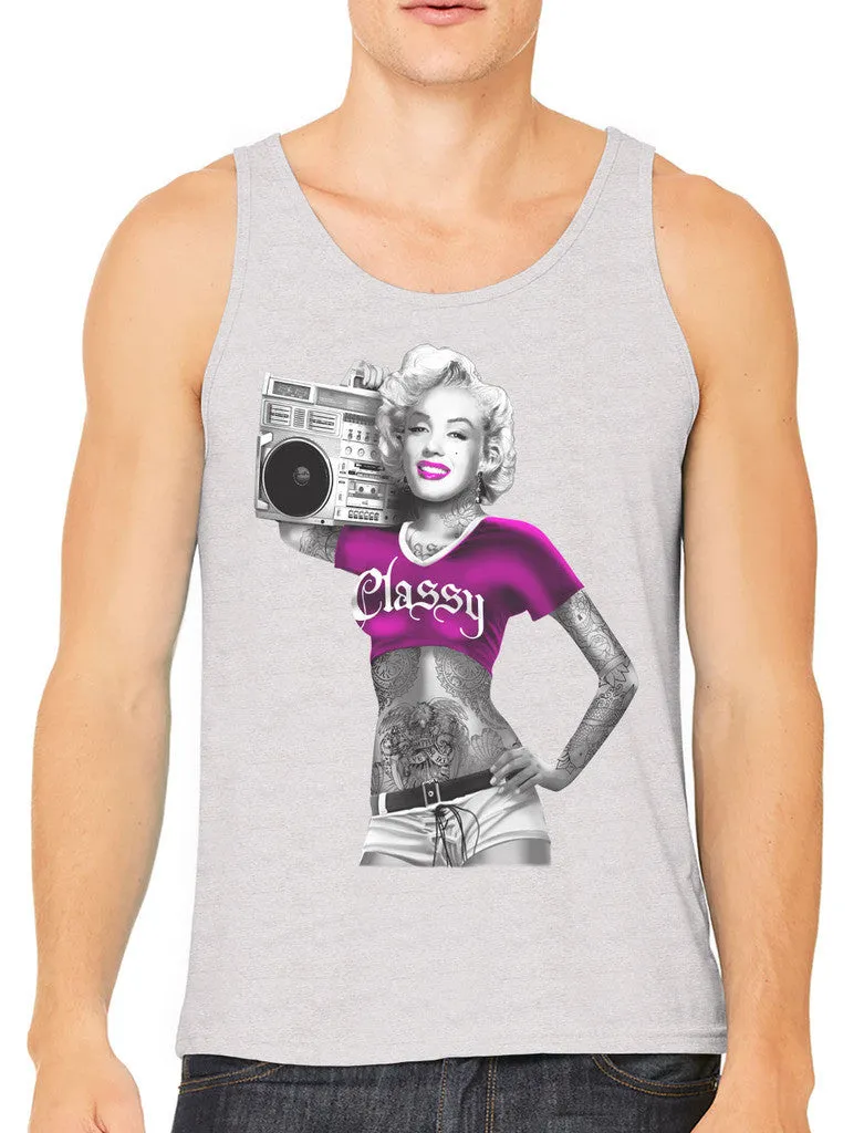 Classy Marilyn Monroe Boombox Men's Tank Top