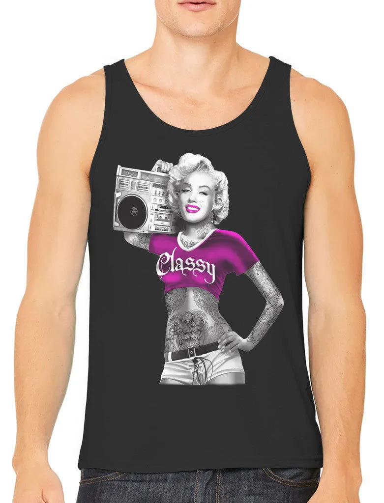 Classy Marilyn Monroe Boombox Men's Tank Top