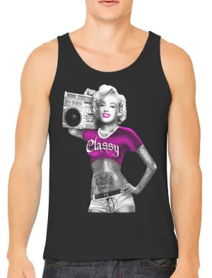 Classy Marilyn Monroe Boombox Men's Tank Top