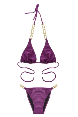 CLUBE BOSSA CAPRI Purple Halter Bikini