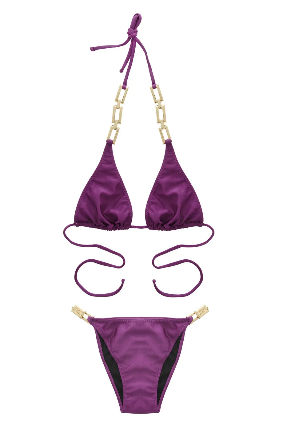 CLUBE BOSSA CAPRI Purple Halter Bikini