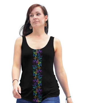 Colorful Butterflies Flowy Racerback Tank Top