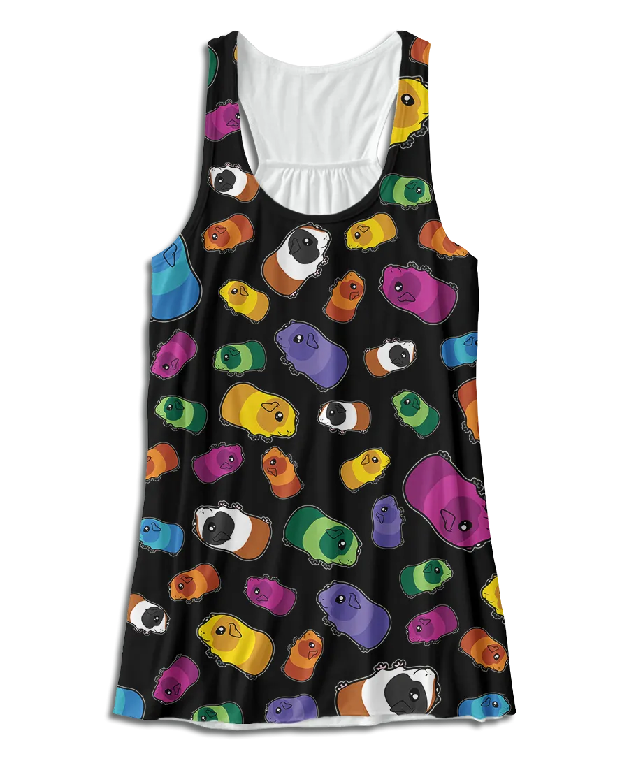 Colorful Guinea Pig Racerback Tank Top