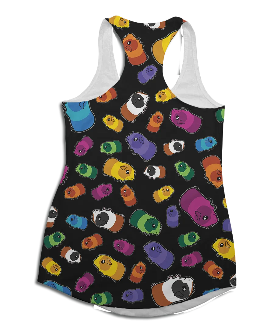 Colorful Guinea Pig Racerback Tank Top