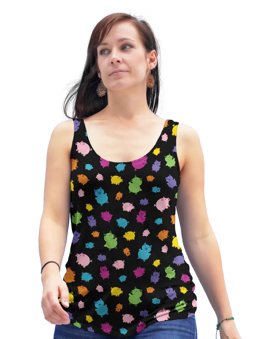 Colorful Pig Racerback Tank Top