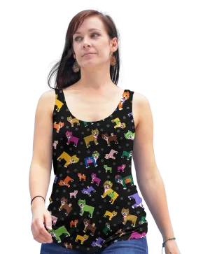 Colorful Pitbull Racerback Tank Top