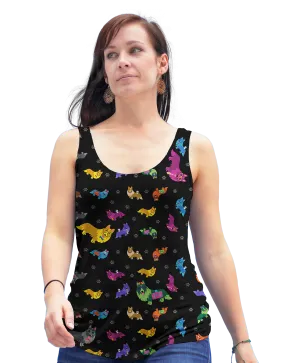 Colorful Sheltie Racerback Tank Top