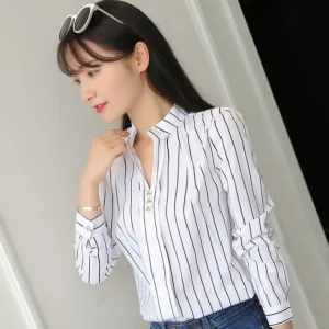 ContiNent 33 Women Tops And Blouses Office Lady Blouse Slim Shirts Women Blouses Plus Size Tops Casual Shirt Female Blusas