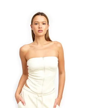 Contour Zip Front Tube Top