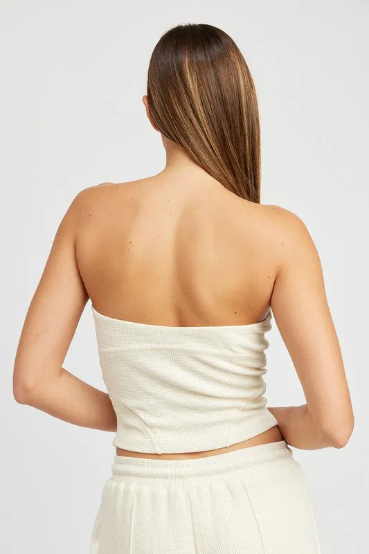 Contour Zip Front Tube Top