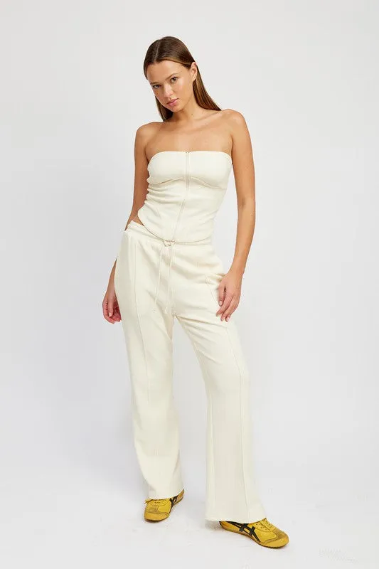 Contour Zip Front Tube Top