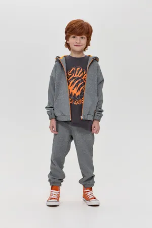 Contrast Zip Tracksuit Set