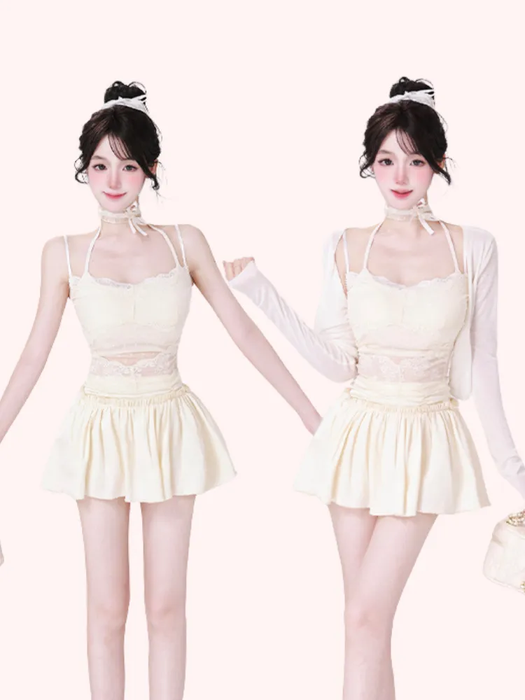 Coquette Lace-Up 3-Piece Set