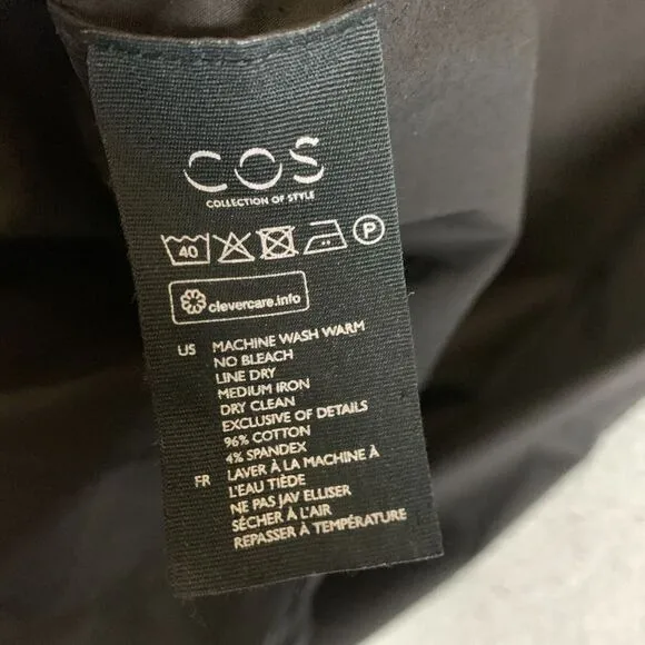 COS Mini Dress Size 6 Black High‎ Halter Neck Sleeveless Stretch Poplin NWT $115