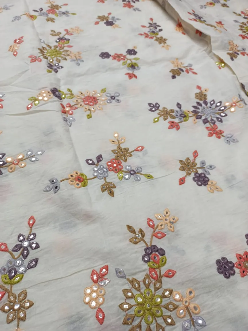 Cotton Embroidered Fabric
