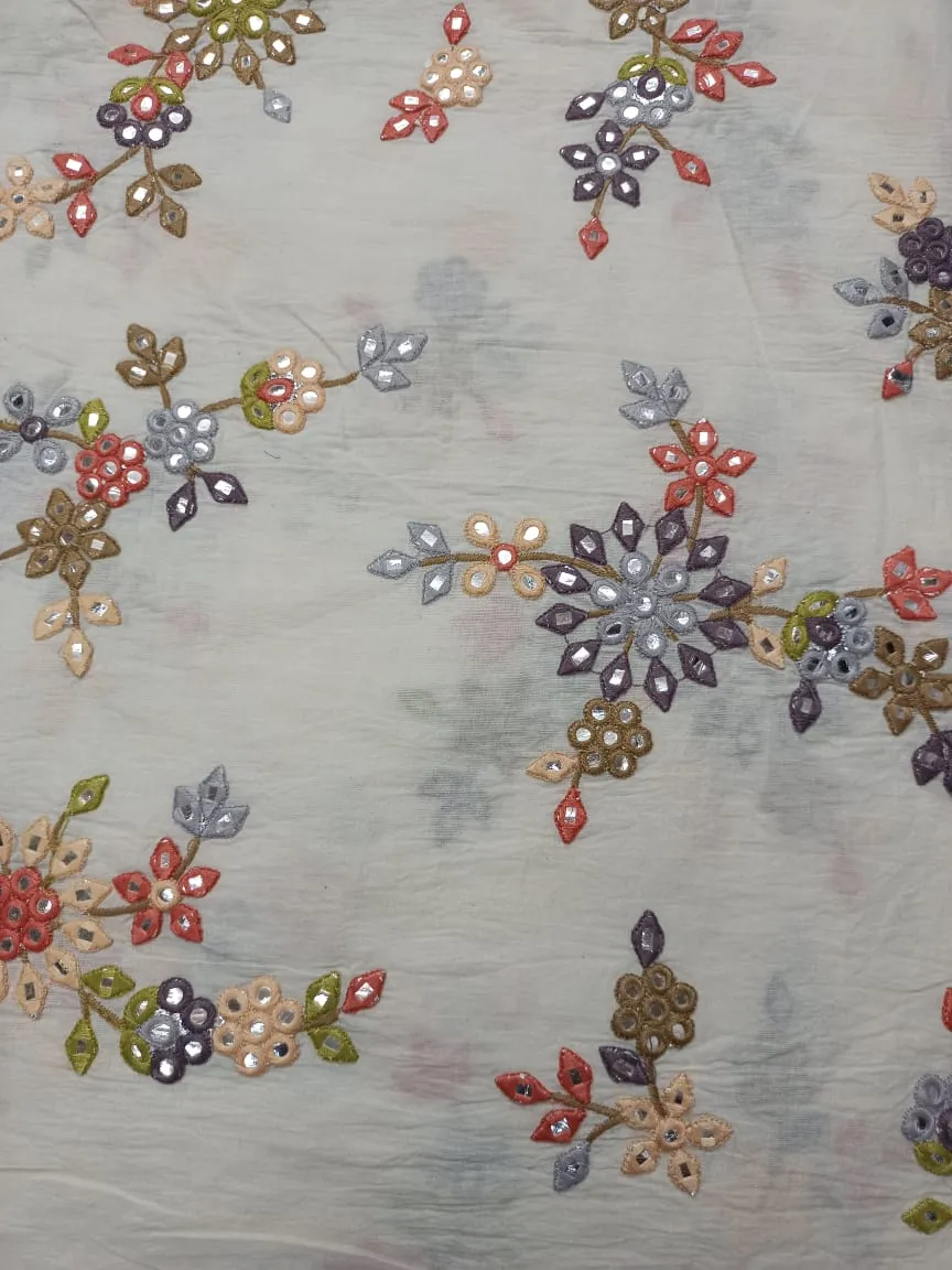 Cotton Embroidered Fabric