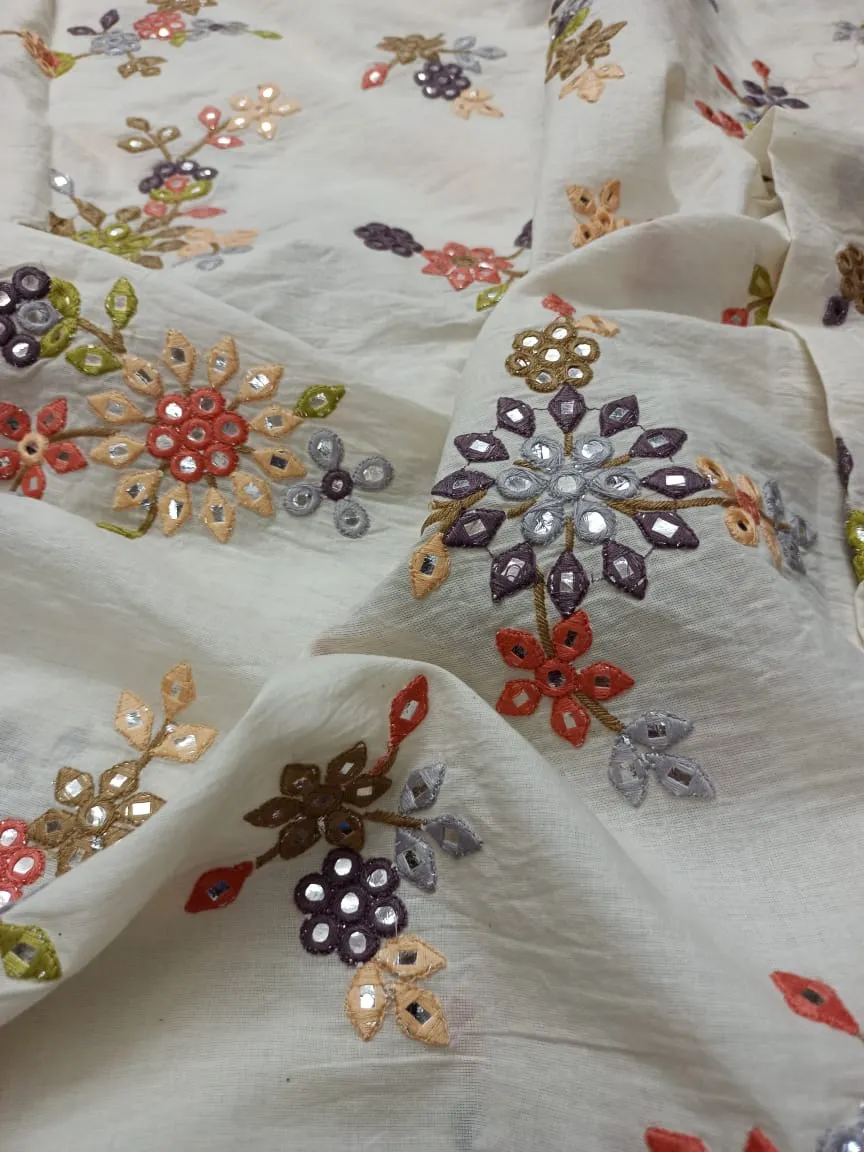 Cotton Embroidered Fabric