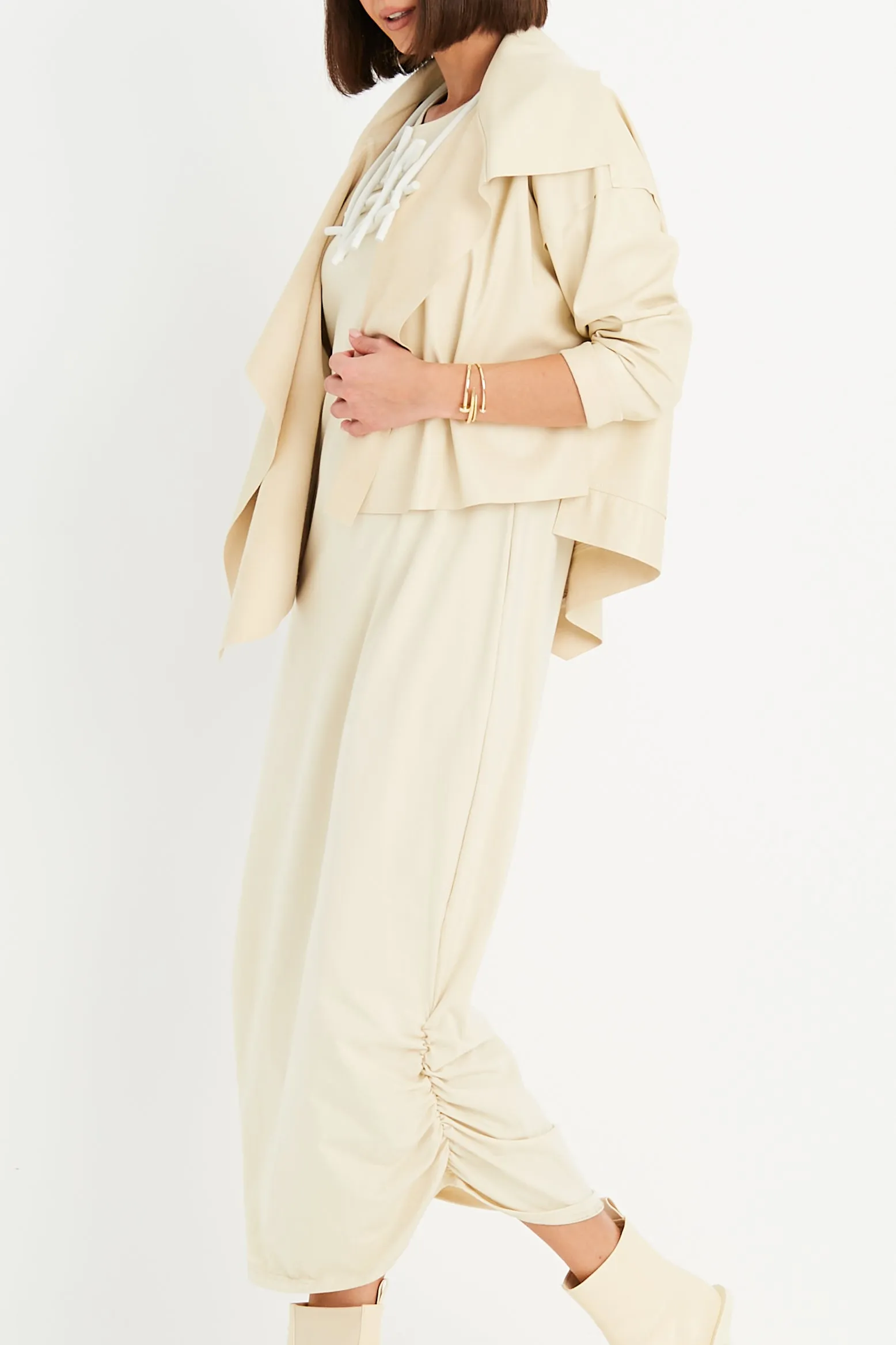Cotton Lycra Ruched Tank Dress