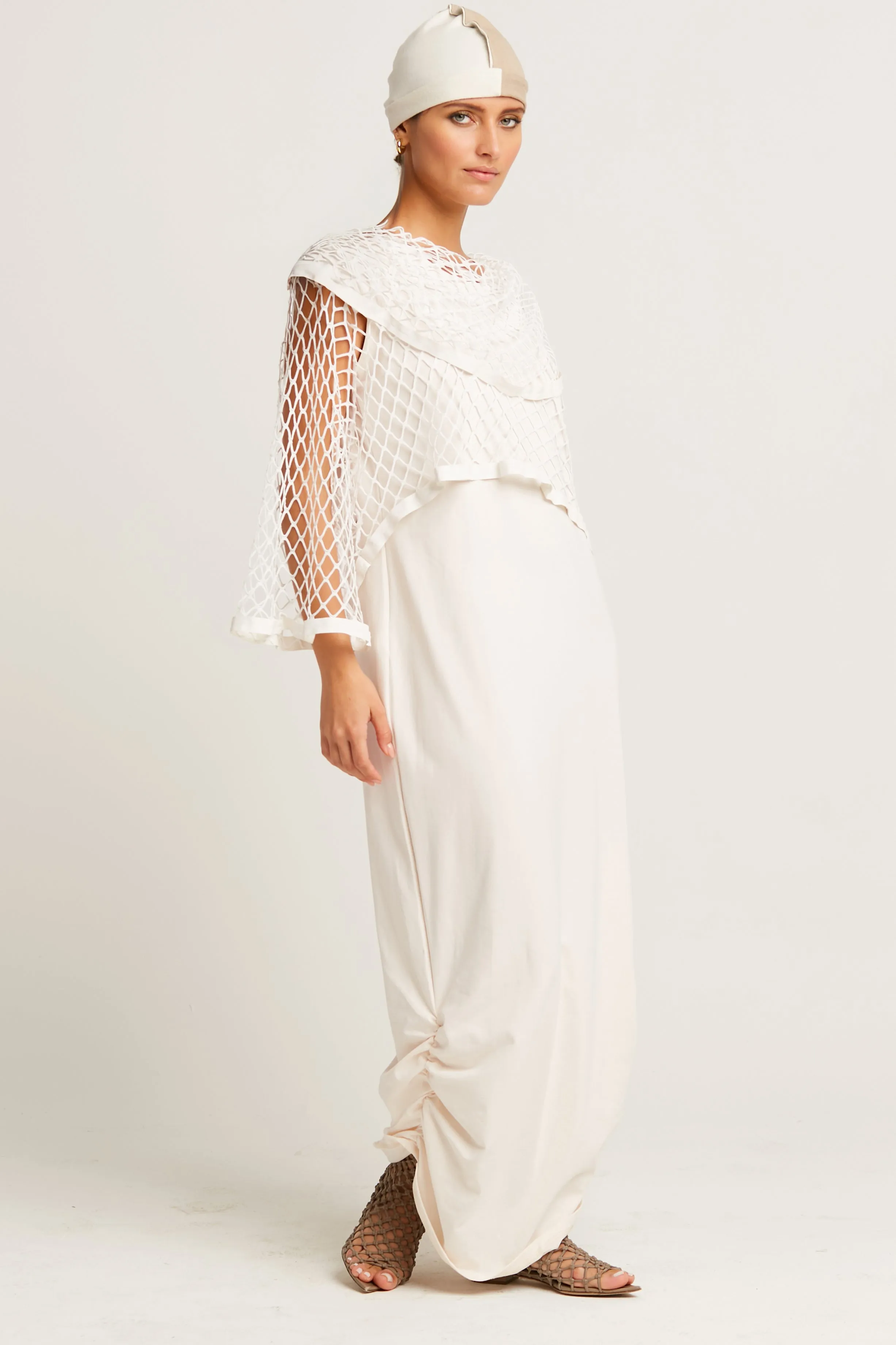 Cotton Lycra Ruched Tank Dress