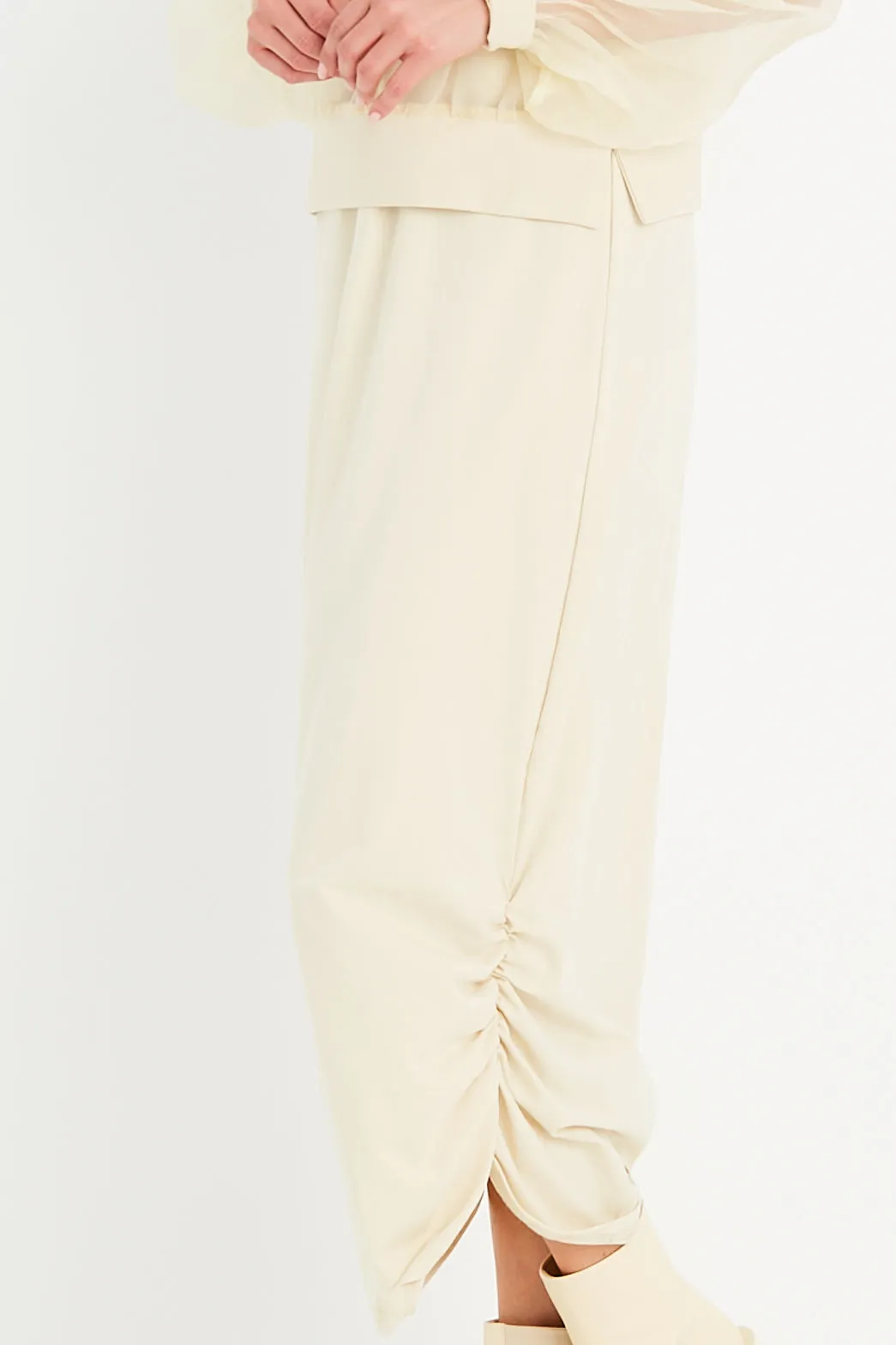 Cotton Lycra Ruched Tank Dress
