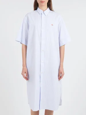 Cotton Poplin Short Sleeve Shirt Dress