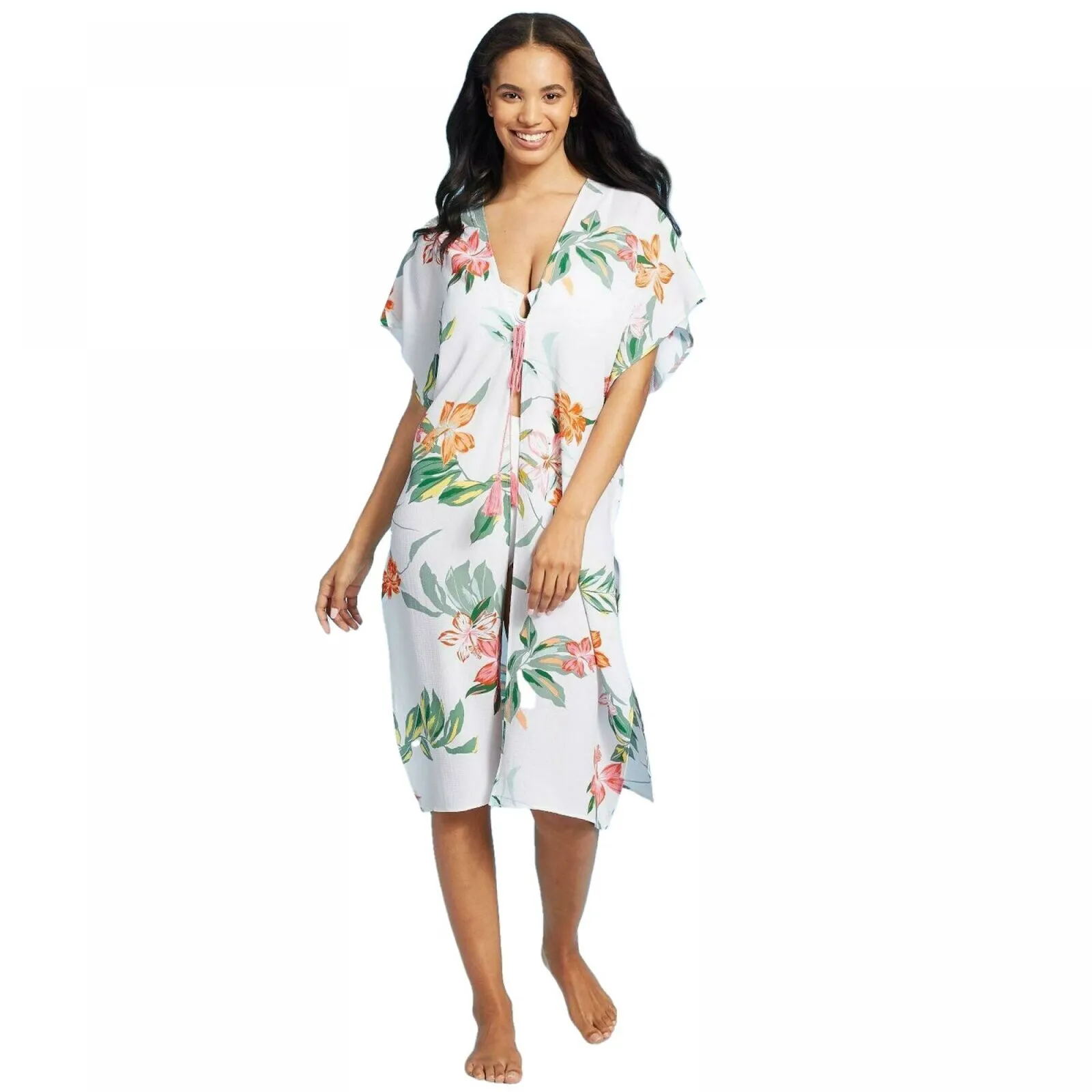 Cover 2 Cover Women's Smocked Back Kimono Cover Up