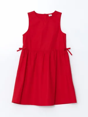 Crew Neck Girl Dress