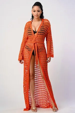 CROCHET SWIMMING COVER UP CARDIGAN