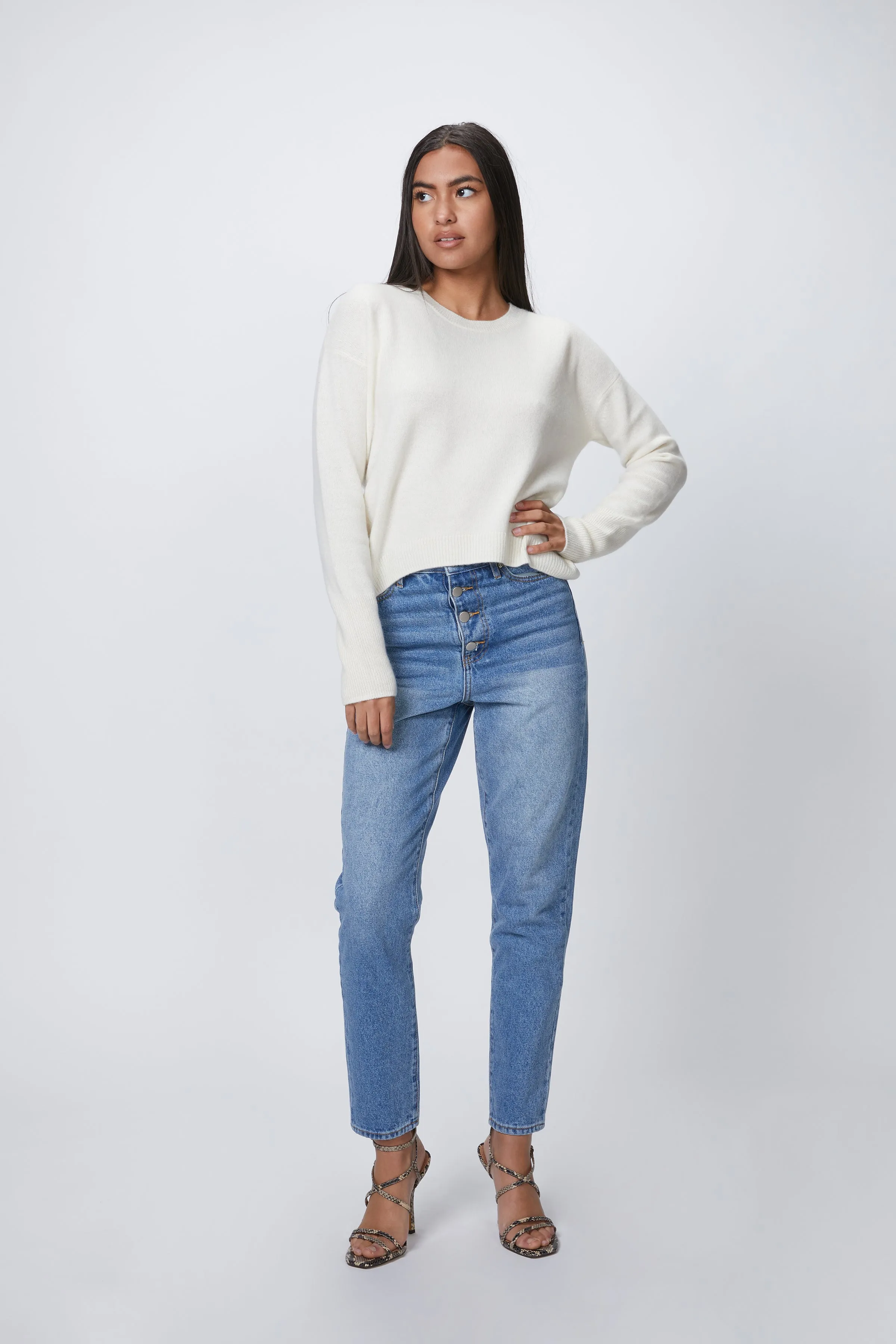 CROPPED CASHMERE JUMPER