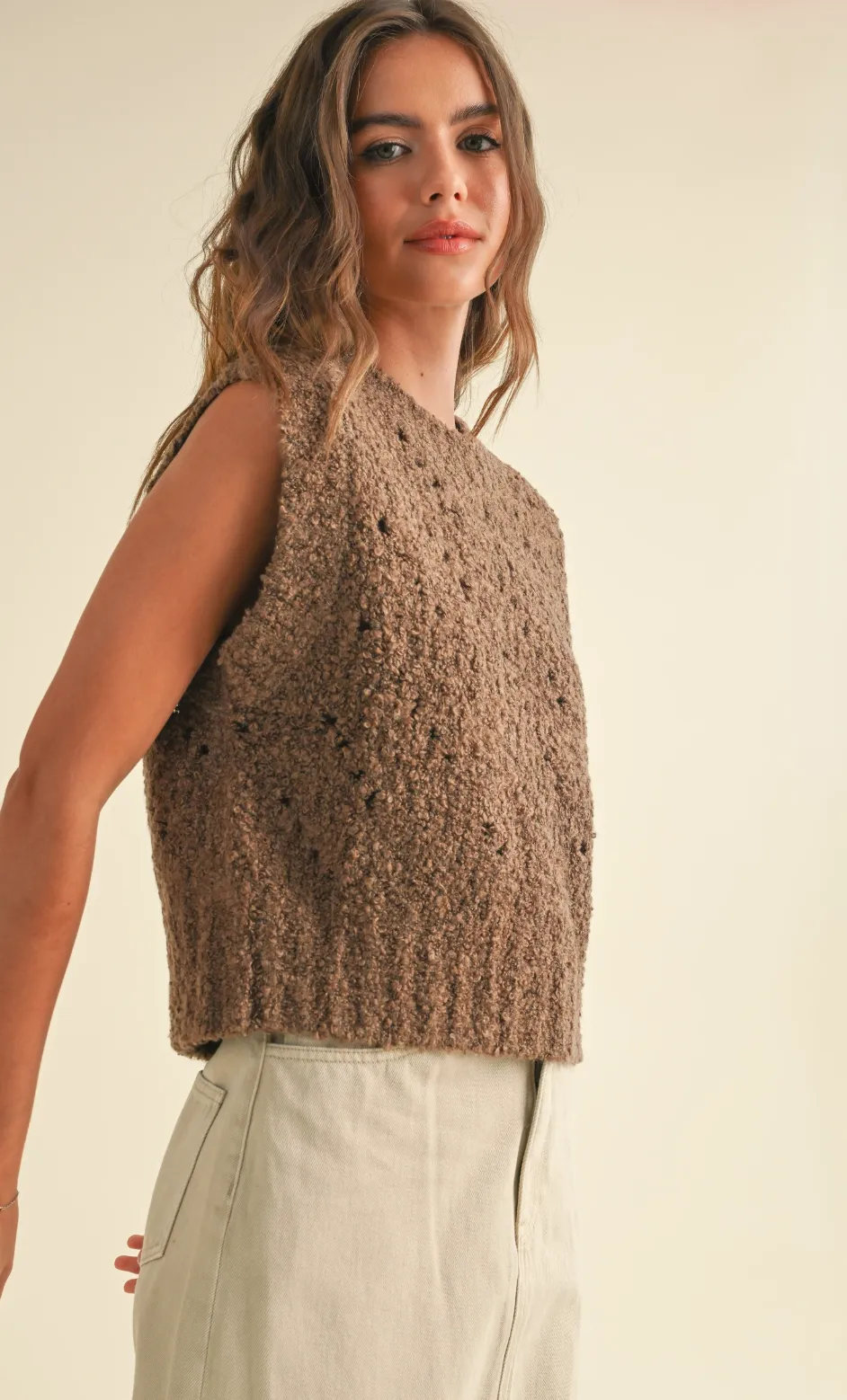 Curly Sweater Vest