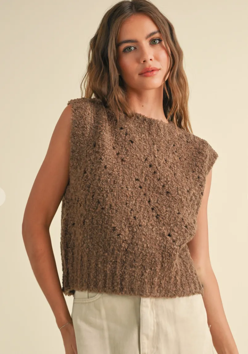 Curly Sweater Vest