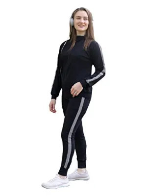 Cushybee Women Cotton-Lycra Solid Semi-Winter Tracksuit
