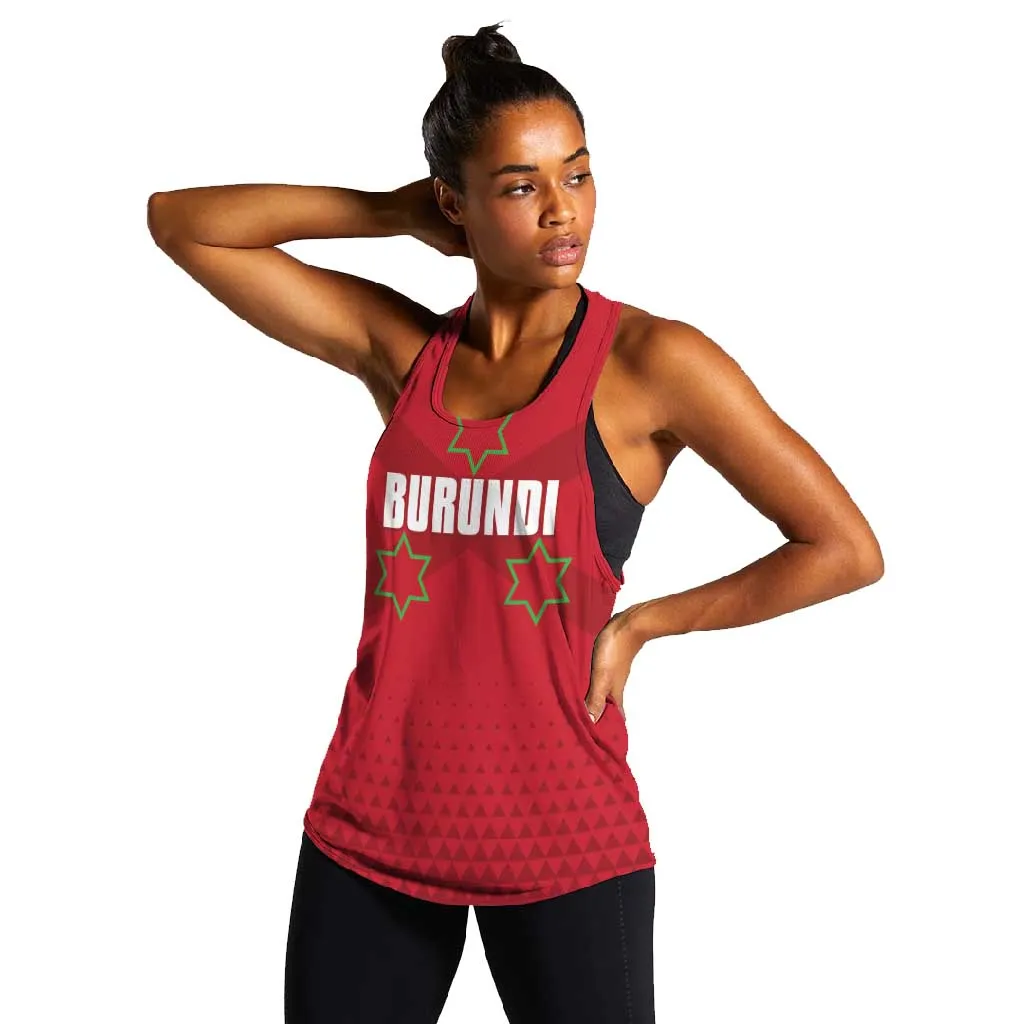Custom Burundi Football Women Racerback Tank Go Intamba Go LT15